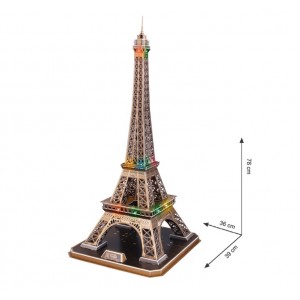 CubicFun 3D PUZZLE LED Eiffel Tower